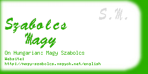 szabolcs magy business card